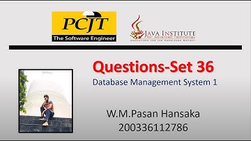 Question Set 36 | Database Management System | Java Institute