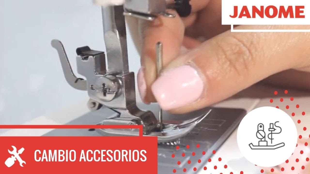 Como cambiar los accesorios de tu máquina Janome - YouTube