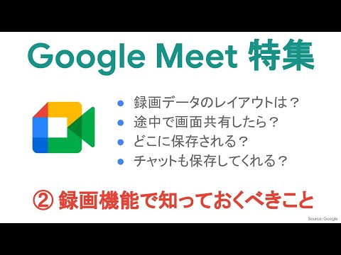 Google Meet 録画機能で知っておくべきこと Google認定トレーナーによるgoogle講座 Google Meet Youtube