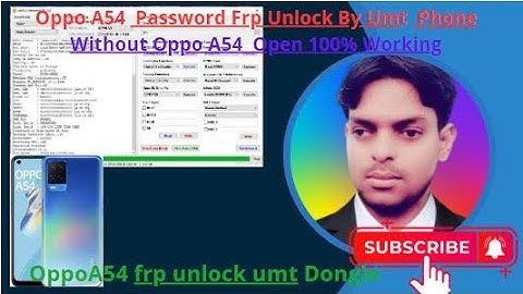 Oppo A54 CPH223 Password Frp Unlock By Umt/1 Click Oppo A54 Umt 2025 M frp bypass
