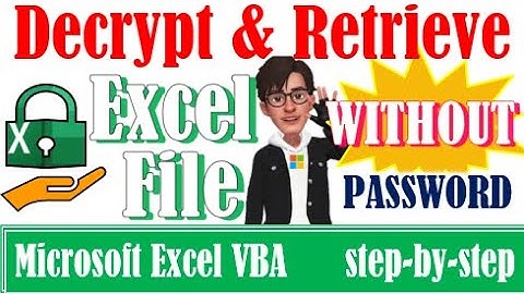 Decrypt Excel file without using password #forgotpassword #excel #vba