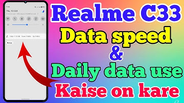 Realme C33  Daily Data Use And Data Speed Setting Kaise On Kare // How To Network Setting Realme C33