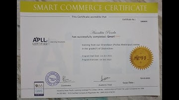 APLL Smart Commerce Course New ISO 9001 : 2015 Certificate | APLL PVT. LTD.