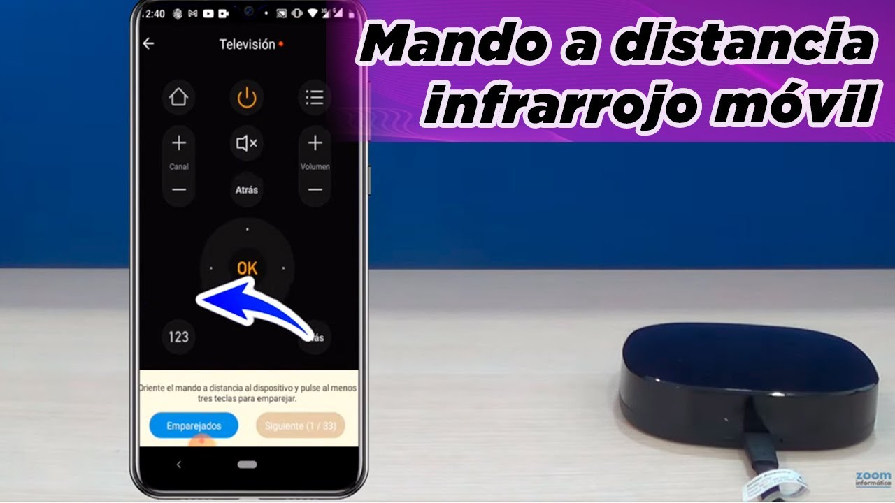 Mando a distancia teléfono móvil remoto YouTube