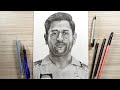 Drawing ms dhoni  rahul official art