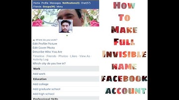 How to make full invisible name facebook account new trick 2019
