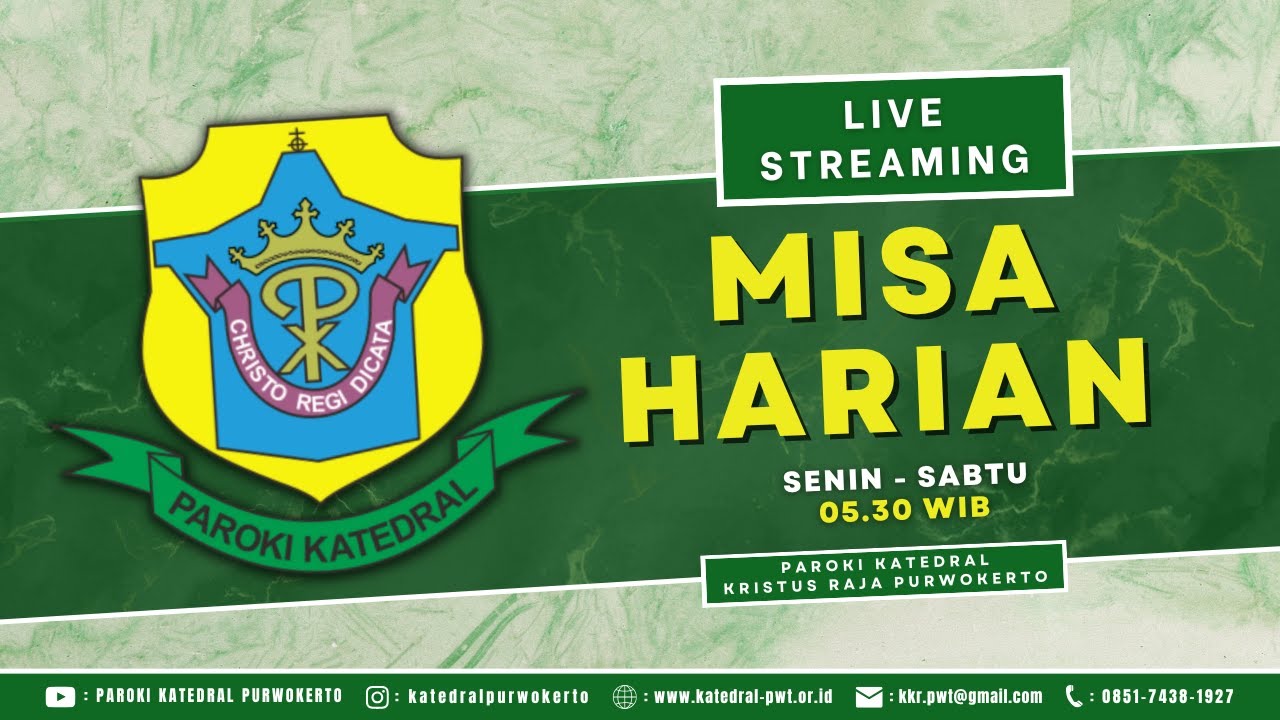 Misa Harian - Sabtu, 8 November 2025 - 05.30 WIB - Katedral Purwokerto