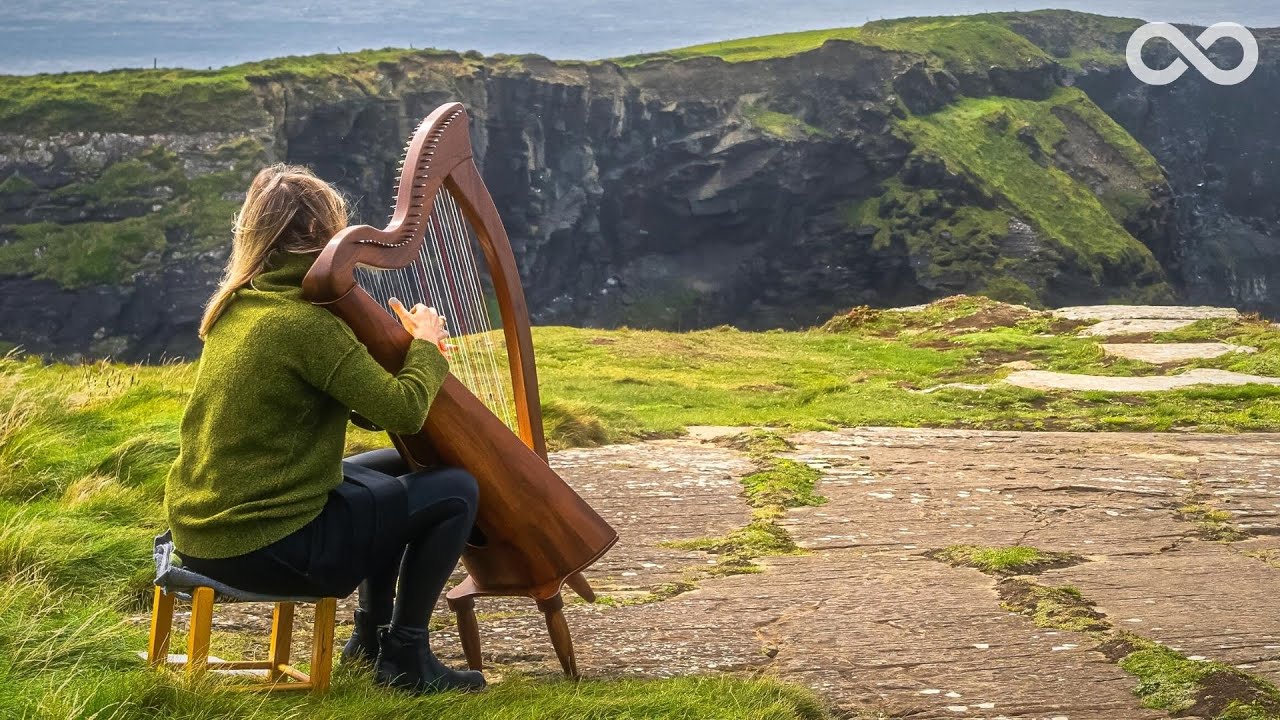 Quiet Road: Healing Harp Music for Stress Relief and Relaxation