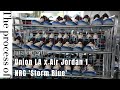 Factory process of making the union la x air jordan 1 retro high nrg storm blue