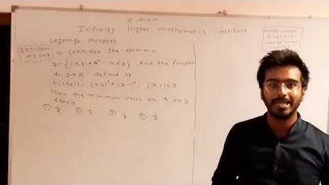 Maxima and Minima | Langrange