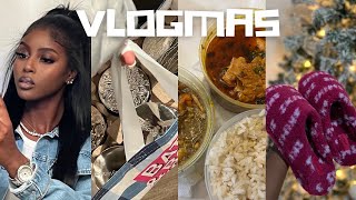 VLOGMAS WEEK 1! INSTALLING CLIP INS + TRYING AFRICAN FOOD + SKIMS + CANDLE DAY | CACHEAMONET