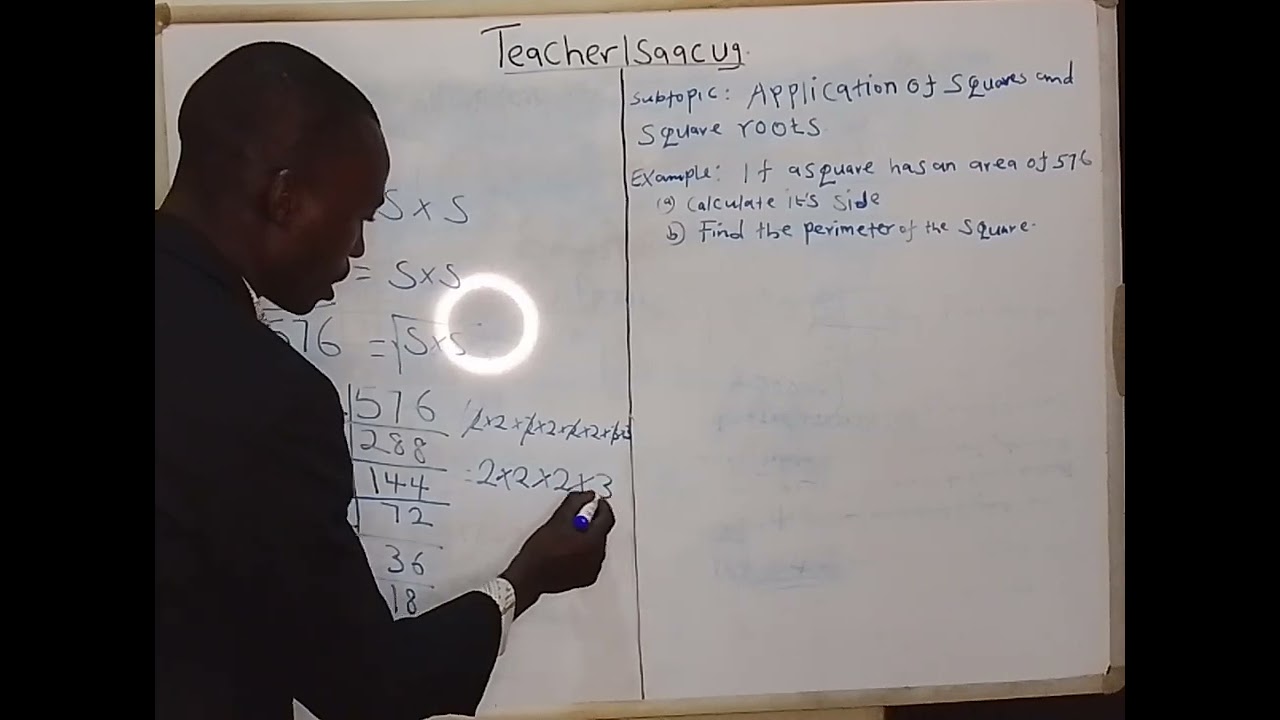 Grade 6: How to get application of square and square roots