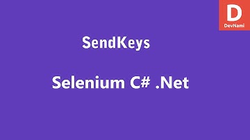 Selenium C# SendKeys
