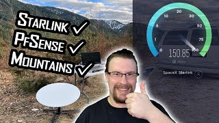 I brought Starlink into the Mountains! Peak speeds of 150mbit/s Off Grid!