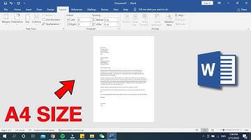 How to set A4 size page in ms word