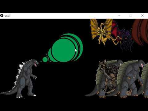 using array, Godzilla Game, Processing