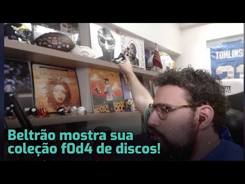 BELTRÃO MOSTRA PARTE DA SUA COLEÇÃO BRABA DE DISCOS EM SEU NOVO CENÁRIO!