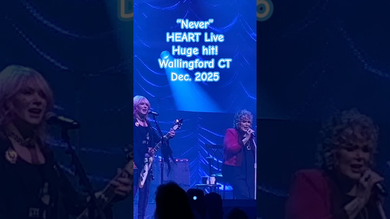 "NEVER" shorty of huge hit by HEART; great vocals; Wallingford, CT concert; Dec. 2025