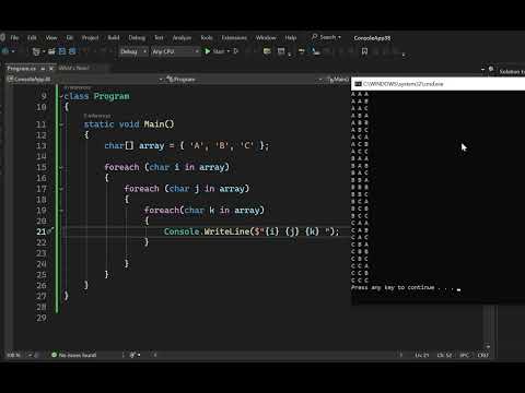 learn c# programming create array loop and nested loop