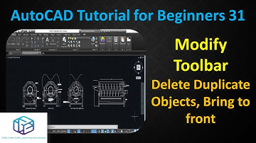 31- AutoCAD Tutorial For Beginners- Delete Duplicate Objects, Bring to front