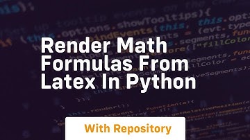 Render math formulas from latex in python