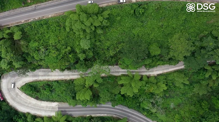 4K Aerial View Of The Beautiful Kwahu Atibie In Ghana, West Africa.#breathtakingviews #dsg #tourism