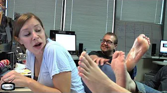 Coworkers with smelly feet! FUNNY!