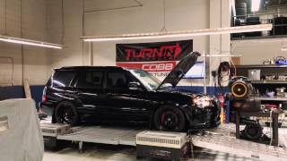 Big turbo Forester XT dyno, 370whp - FP Green HTZ Forester Fb25 Dyno Run