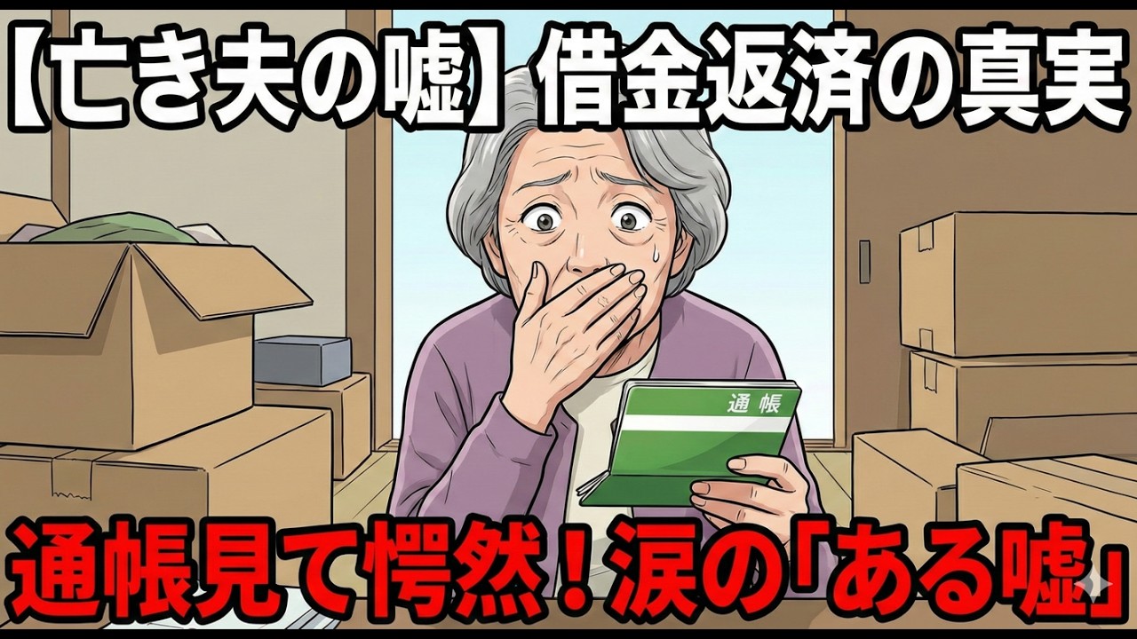 【亡き夫の嘘】借金があると言って私を働かせた夫。死後に見つかった通帳を見て愕然… 彼は私のために“ある嘘”をついていた。