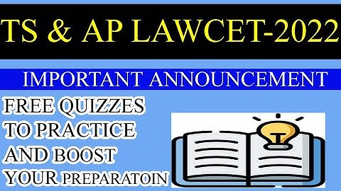 QUIZ SCHEDULE FOR TS&AP LAWCET-2022 | PREPARATION BOOSTING QUIZ| BY KRISHNA