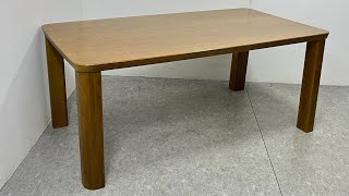 □ 浜本工芸 ダイニングテーブル 4人掛け DT・LDT-3700・3760 幅約165×90×69cm 木製 食卓机 食卓テーブル 木製 テーブル 机 □25051407