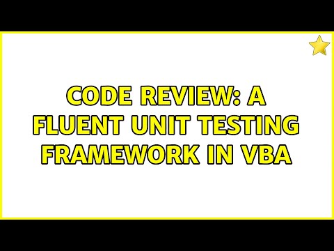 Code Review: A fluent unit testing framework in VBA