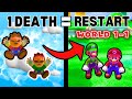 Mario 3D World, But if we die, we have to restart THE WHOLE GAME!!! + mario party
