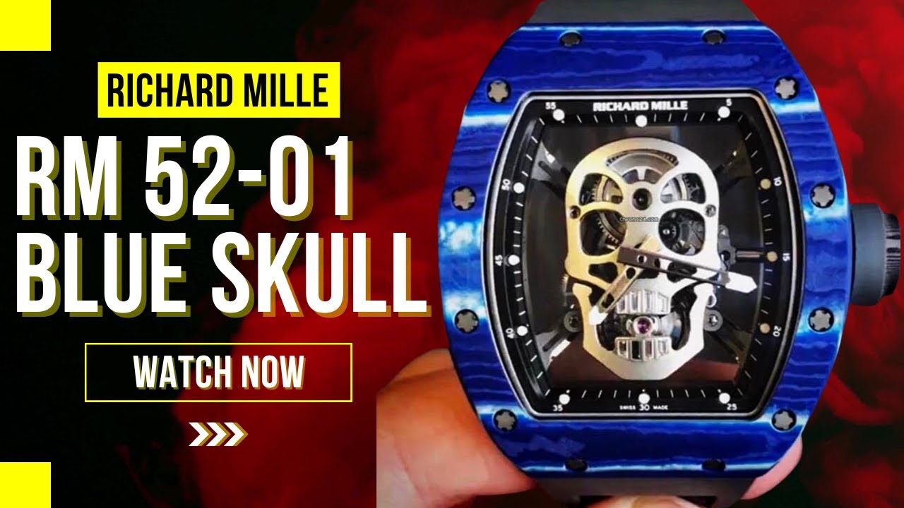 Richard Mille Skull RM 52-01 Blue Quartz TPT Tourbillon 🔷☠️💀☠️🔷 