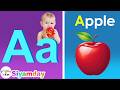 a for 🍎apple a for 🐜ant new song - learn a to z alphabet for kids - nursery abc music