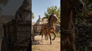 Horse Running Trick 😂 | Rabbit Controls Horse Like Engine | Viral Short