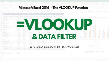 Spreadsheet VLOOKUP and Data Filter Tutorial IGCSE ICT Cambridge & Edexcel