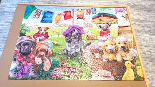 Puppies Playing 1000 Piece Puzzle Review—Family Fun! #JigsawPuzzle #PuzzleLovers #FamilyTime screenshot 5