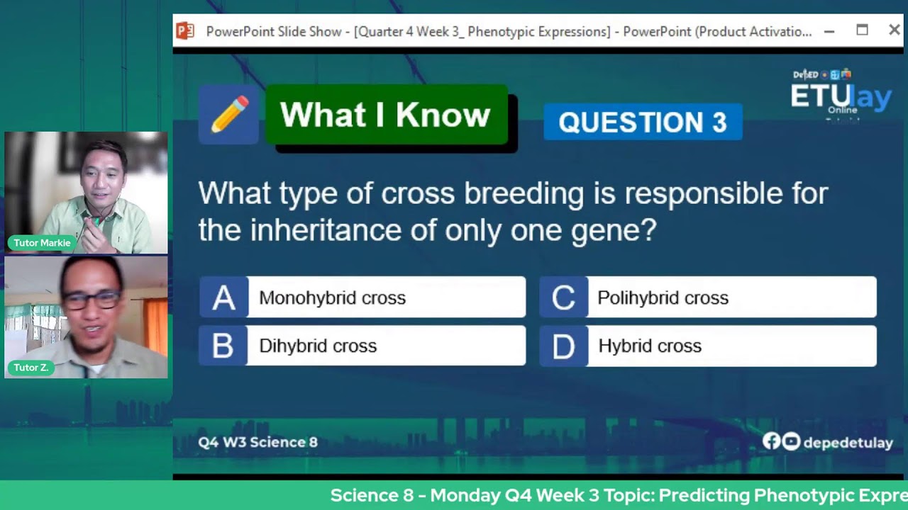 Science 8  - Monday Q4 Week 3 