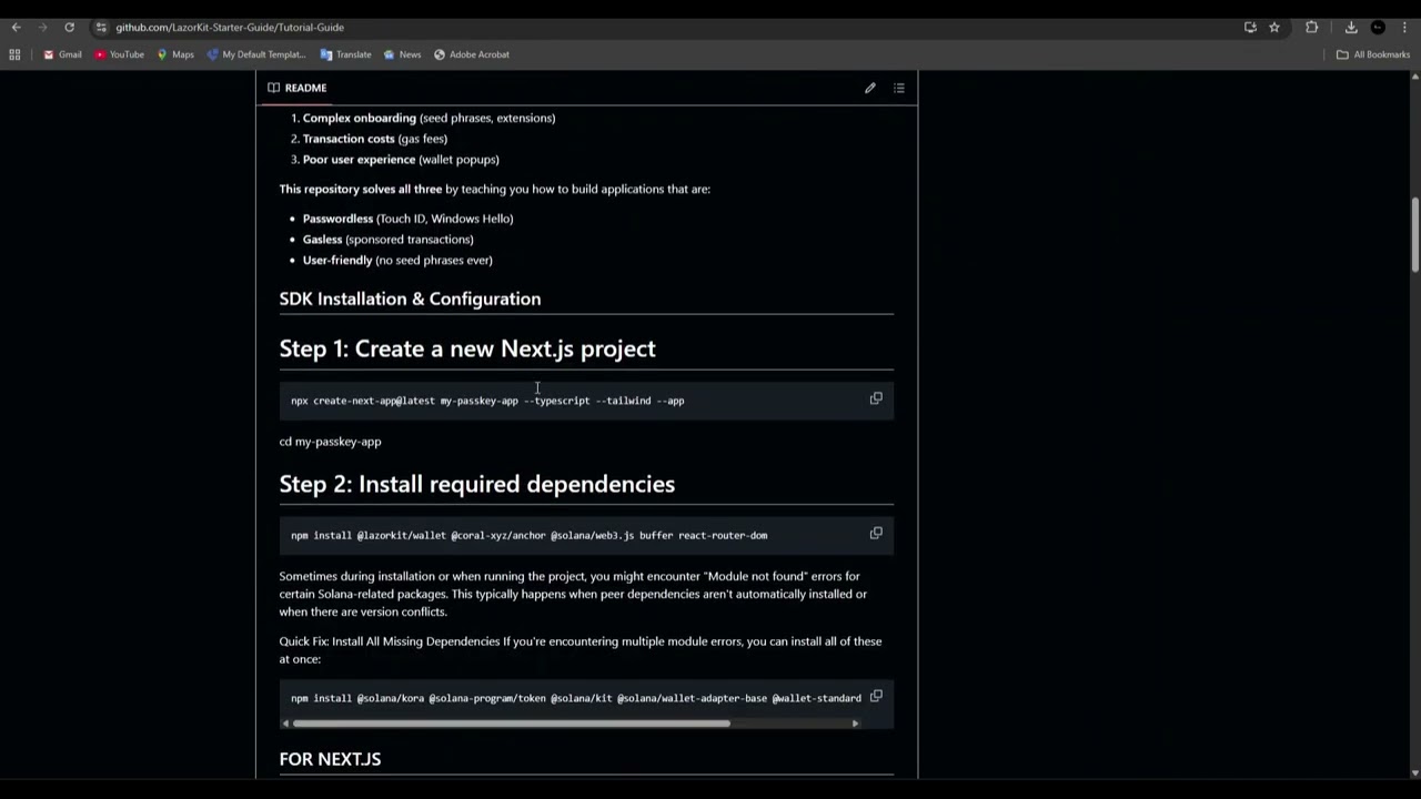 Lazorkit Starter Guide: Your Complete Path to Building Passwordless Web3 Apps.
