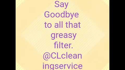 Cleaning the grease of your hood range filter