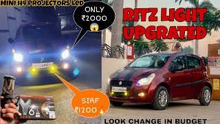 Mini Projectors,Fog Lamp MODIFICATION & full installation ON OUR RITZ (Ritz Got new Look) H4 led EP2