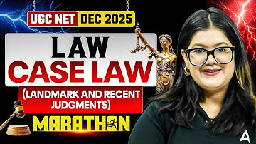 UGC NET Law | UGC NET Law CASE LAWS  MARATHON | UGC NET Law Practice Set By Diksha Ma