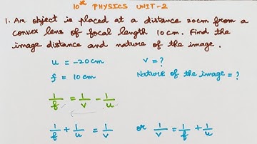 10th SCIENCE PHYSICS Unit 2 OPTICS book back PROBLEMS part-1|Qn.1|convex lens image object distance
