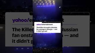 The Killers get booed for bringing a Russian fan on stage in Georgia #shorts