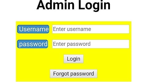 simple HTML Login form Easy Learning Genius