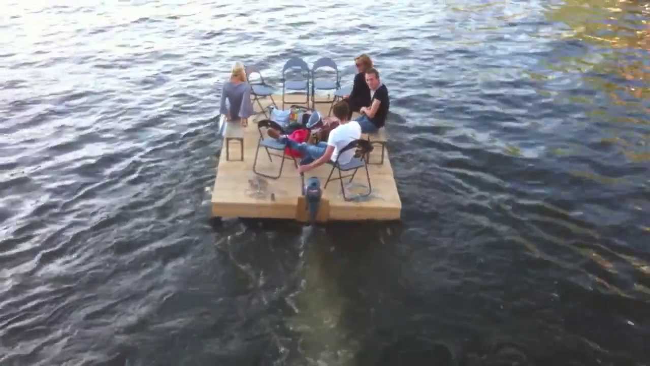 pallet boat on the amstel - youtube