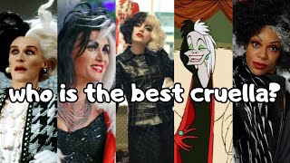 ranking 5 different versions of cruella de vil