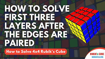 How to solve First three layers after the edges are paired - How To Solve a 4x4 Rubik