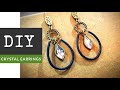 How To Make Wire Wrapped Crystal Dangle Hoop Earrings